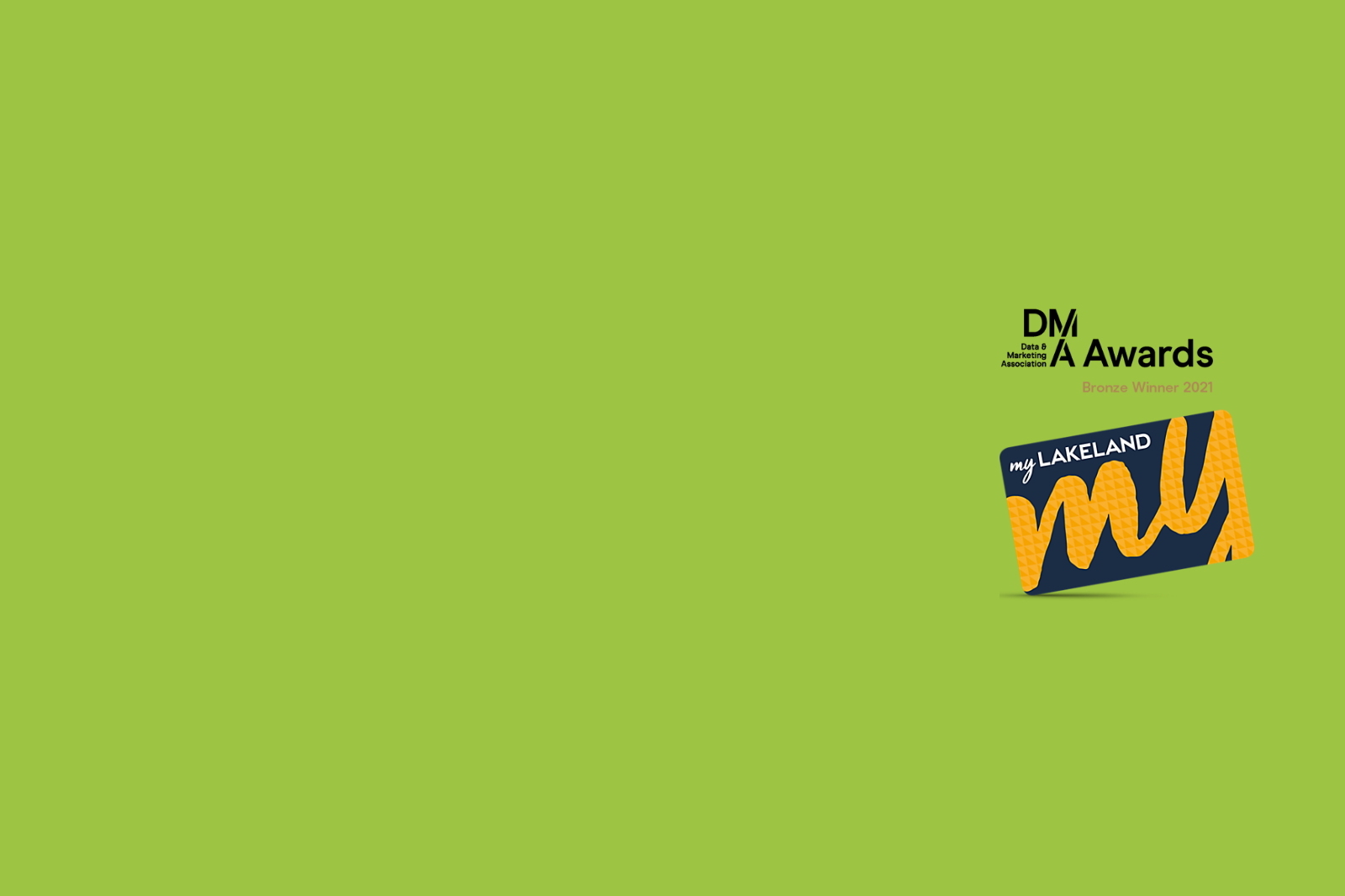 The logo for the DMA Awards on a green background highlighting Bronze Winners.