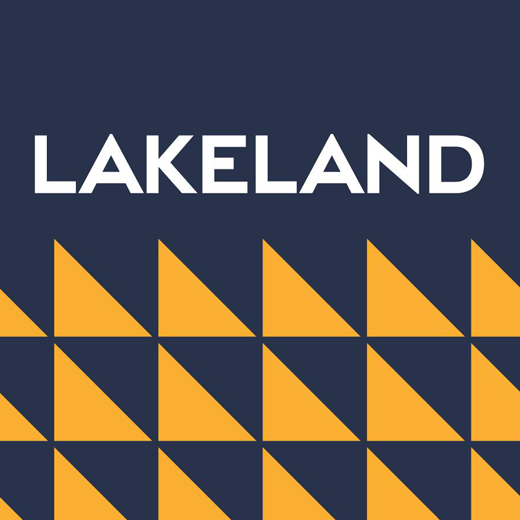 Lakeland logo on a blue and yellow background.