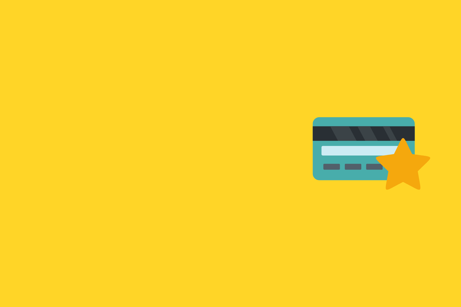 A credit card icon on a yellow background representing retail loyalty.