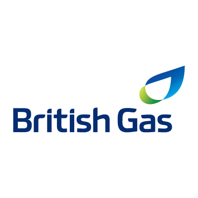 British gas logo on a black background.