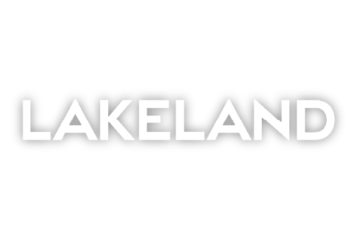 Lakeland logo on a black background.