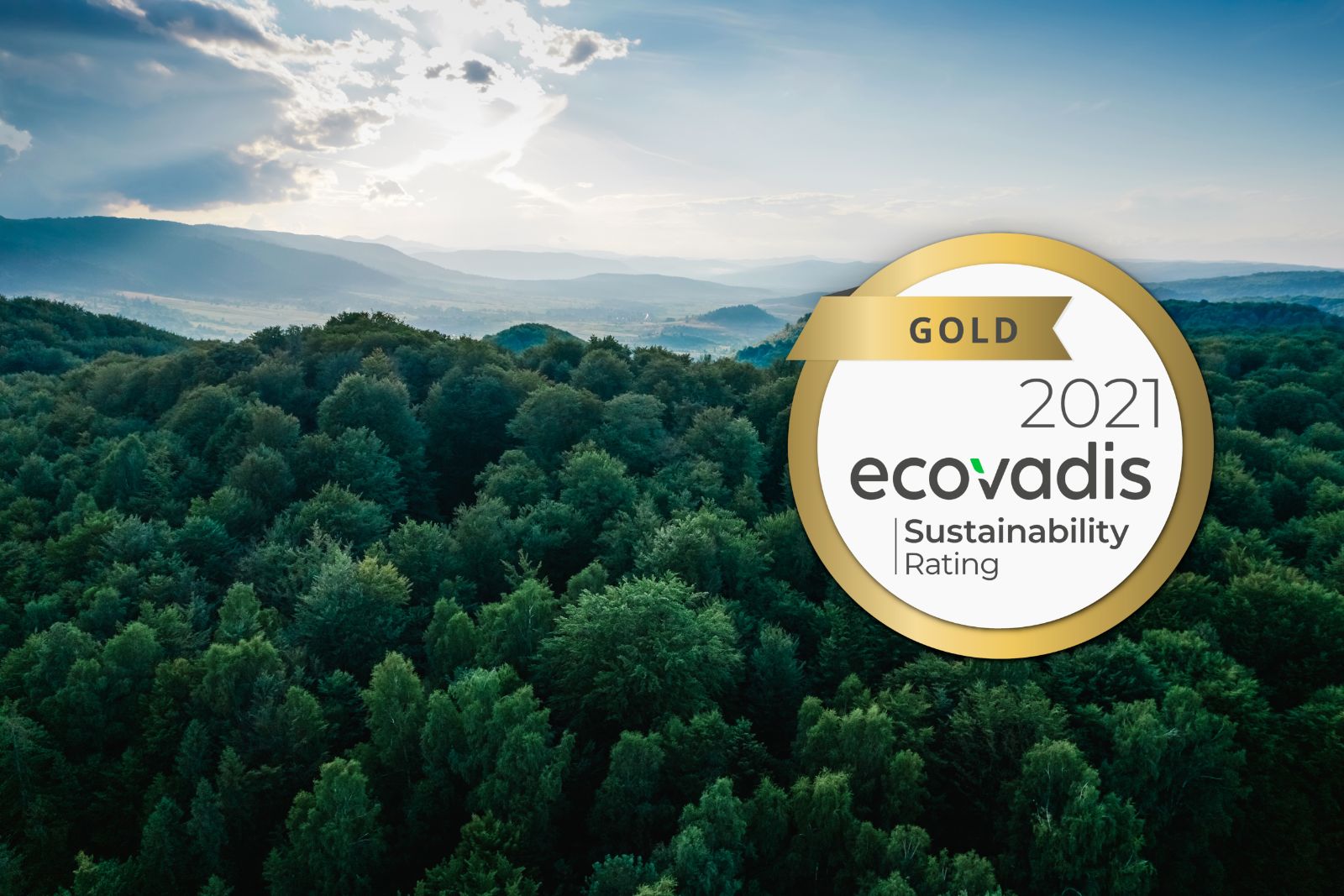 Ecovadis sustainability award 2021: EcoVadis Gold Medal recipient.