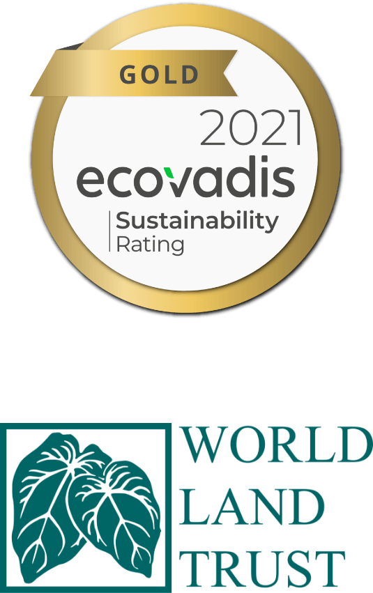 ecovadis and World Land Trust badges