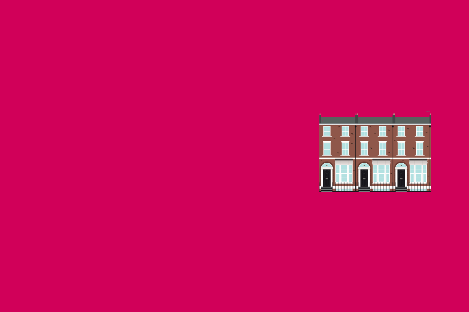 An illustration of a building on a pink background showcasing the concept of 