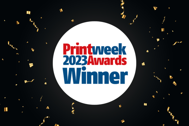 Printweek awards 2019 winner.