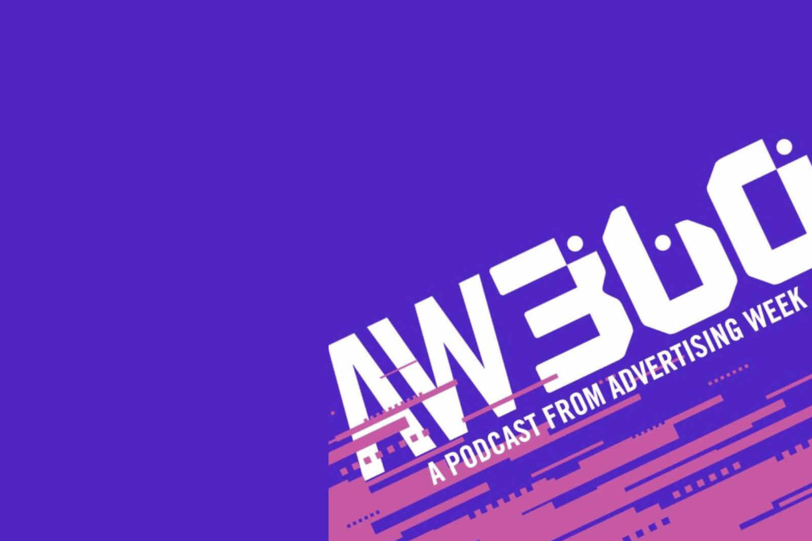 A purple background with the words AW360 and podcast on it.